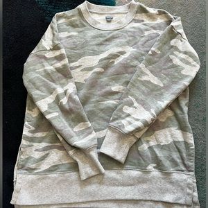 aerie camo crewneck sweatshirt